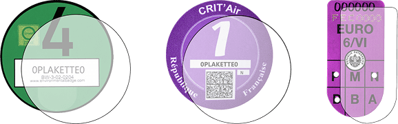 Películas autocolantes para Alemanha, França e Áustria