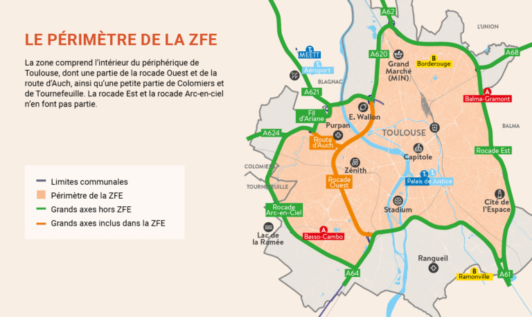 ZFE low emission zone Toulouse map