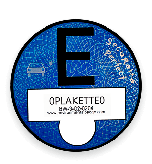 E-Plakette azul para a Alemanha